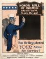 Honor roll of women who will work to win the war : has he registered your name for service?