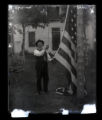 Mr. Gibbs raising flag
