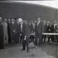 Provost Raymond Darland speaking at groundbreaking of the Life Science Building