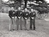 UMD 1963 men's golf team posed in letterman jackets