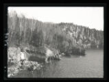Rocky shoreline and islands on Lake Superior