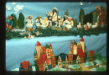 Cookies decorated to look like buildings and figures, by Doris Kirchner, Minneapolis, Minnesota