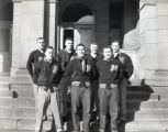 UMD 1959 ski team posed in their letterman jackets