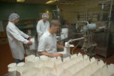Making ice cream in the pilot plant at the University of Minnesota, Food Science and Nutrition building.