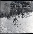 Action shot of UMD 1965 downhill skier