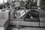 Student reading in the Kirby Student Center