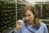 Katie Cook, Enology Project Leader doing sensory evaluation of Minnesota wines at the Horticultural Research Center.