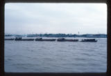 Shanghai Harbor. Train of Freight boats