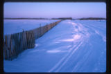 Snow fence running West to East just Northeast of Cooper Corner, Anoka County, Minnesota