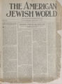 The American Jewish World, Volume 8, Number 28, March 12, 1920