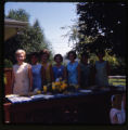 Seven woman stand at a recruitment for the National Council of Jewish Women, Minnesota