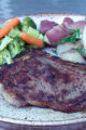 Grilled steak.
