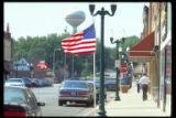 Springfield, Brown County, Minnesota, downtown, main street, looking west.
