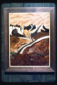 Alaska glacial scene in marquetry by T. Berg