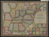 Phelps & Ensign's travellers' guide, and map of the United States : containing the roads, distances, steam boat and canal routes &c.