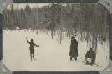 Child skiing down a hill in Woodland by William Seelye and Guilford Graham Hartley