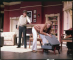 Two actors performing on stage in the 1984 UMD production of "Romantic Comedy"