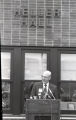 Speaker at the dedication ceremony of the newly built Heller Hall