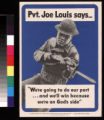 Pvt. Joe Louis says -- "we're going to do our part ... and we'll win because we're on God's side"