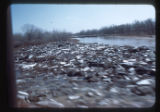 Ice blocks from Heart River breakup two days before