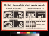 British Journalists don't waste words : newsprint restrictions ... : shipping saved by the cut ...