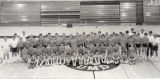Boys basketball summer camp group photo in Romano Gym at the University of Minnesota Duluth
