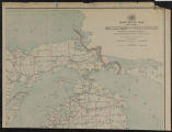 Post route map of the states of Michigan and Wisconsin : showing post offices with the intermediate distances on mail routes in operation on the 1st of January, 1919