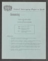 General and Administrative. Studies and Reports. Youth - National Inter-Agency Project on Youth, 1971-1978 (Box 13, Folder 15)