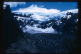 View west northwest from right lateral moraine of Glacier Rio Manso