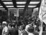 Crowd in front of PA Hotel