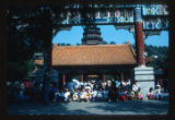 Beijing summer palace Listening to the Orioles Pagoda and row of children