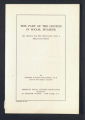 Publications. Pamphlets. Galloway, Thomas W.""The Part of the Church in Social Hygiene."(Box 172, Folder 02)