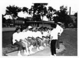 Girls softball team in the Junior Sports and Olympics summer program, Minneapolis, Minnesota, 1968-1969
