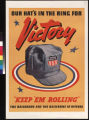 Our hat's in the ring for : victory : "keep 'em rolling" : the railroads are the backbone of offense