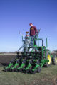 Soybean plot planter designed by University of Minnesota soybean researcher Seth Naeve for soybean production research.