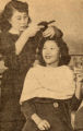 Japanese woman at hairdresser