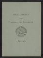 Annual Catalogue of the University of Rochester, 1892-1893 (Box 857, Folder 7)