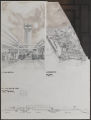 Fort Lauderdale Riverfront Plaza Design Competition: Bazaar Sketch, Axonometric Projection, and North-South Section