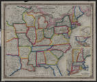 Colton's map of the United States, the Canadas & c : showing the rail roads, canals & stage roads with distances from place to place