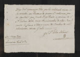 Ecclesiastical Affairs. Documents related to chaplaincies. Receipts for Alms Collected on behalf of the "capellania" of Horche, Spain 1824-1830. Receipt for alms collected, Horche, Spain, 1828.