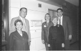 Elliot and Eloise Kaplan, Katherine Tane, Linda Schloff, Bill Wolpert at the JHSUM dedication of the Kaplan Family History Center at the Sabes JCC. Minneapolis, Minnesota.