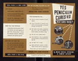 Publications. Pamphlets. Yes Penicillin Cures VD. (Box 176, Folder 03)