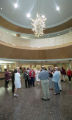People in Kathryn A. Martin lobby during staff open house