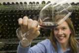 Katie Cook, Enology Project Leader doing sensory evaluation of Minnesota wines at the Horticultural Research Center.