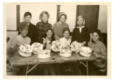 Members of the Mount Sinai Auxiliary make decorations for the Mount Sinai Ball, Minneapolis, Minnesota