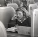 Student listening in the Language Lab