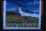 Aerial application of top dressing shown on 1 shilling 9 pence stamp