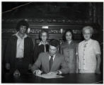 Governor Wendell Anderson signing Holocaust Day Proclamation, St. Paul, Minnesota