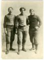 Football Team Members Everhart Harding, George Finlayson, Augustus Larson (left to right)