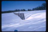 Snow fence and drift